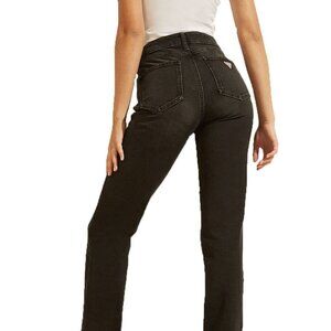 NWOT Guess 1981 Straight Leg Black Jeans Size 27, Women's Black Denim Jeans NEW